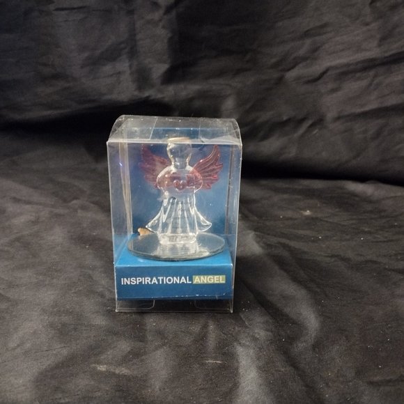 INSPIRATIONAL Praying Angel Figurine Clear Crystal - NEW NIB Ornament - Picture 3 of 4